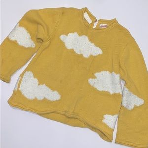 Zara baby mustard knitted cloud sweater